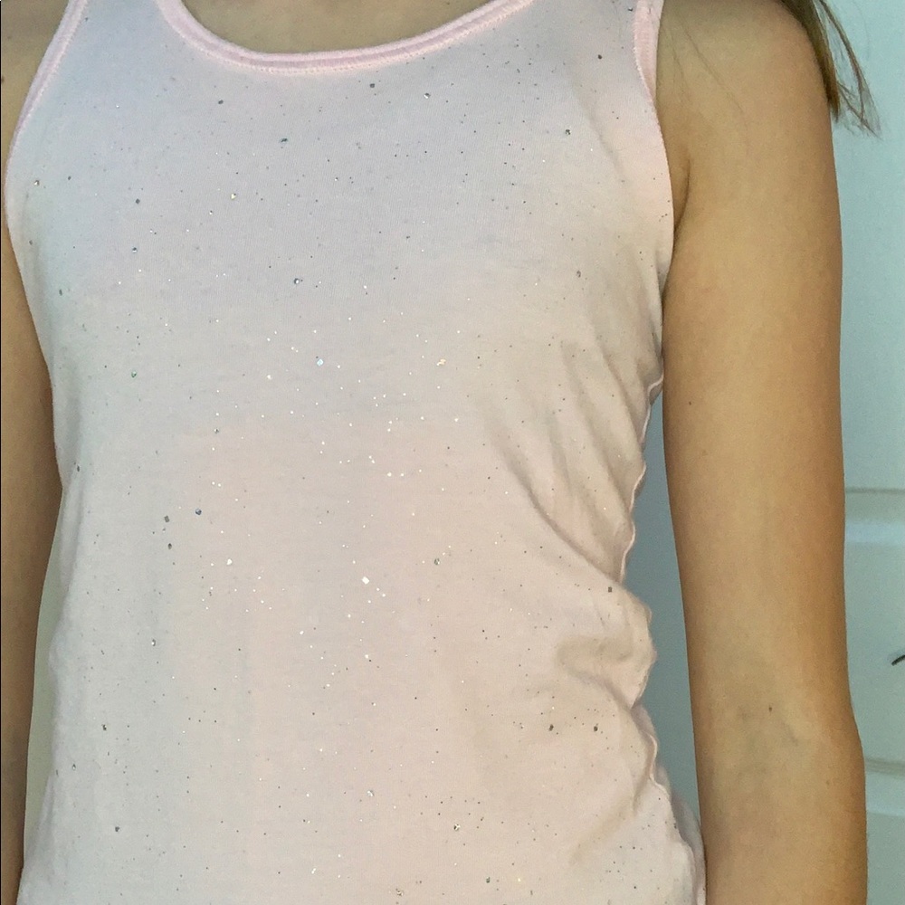 Medium Pink Glitter Cat&Jack tank-top